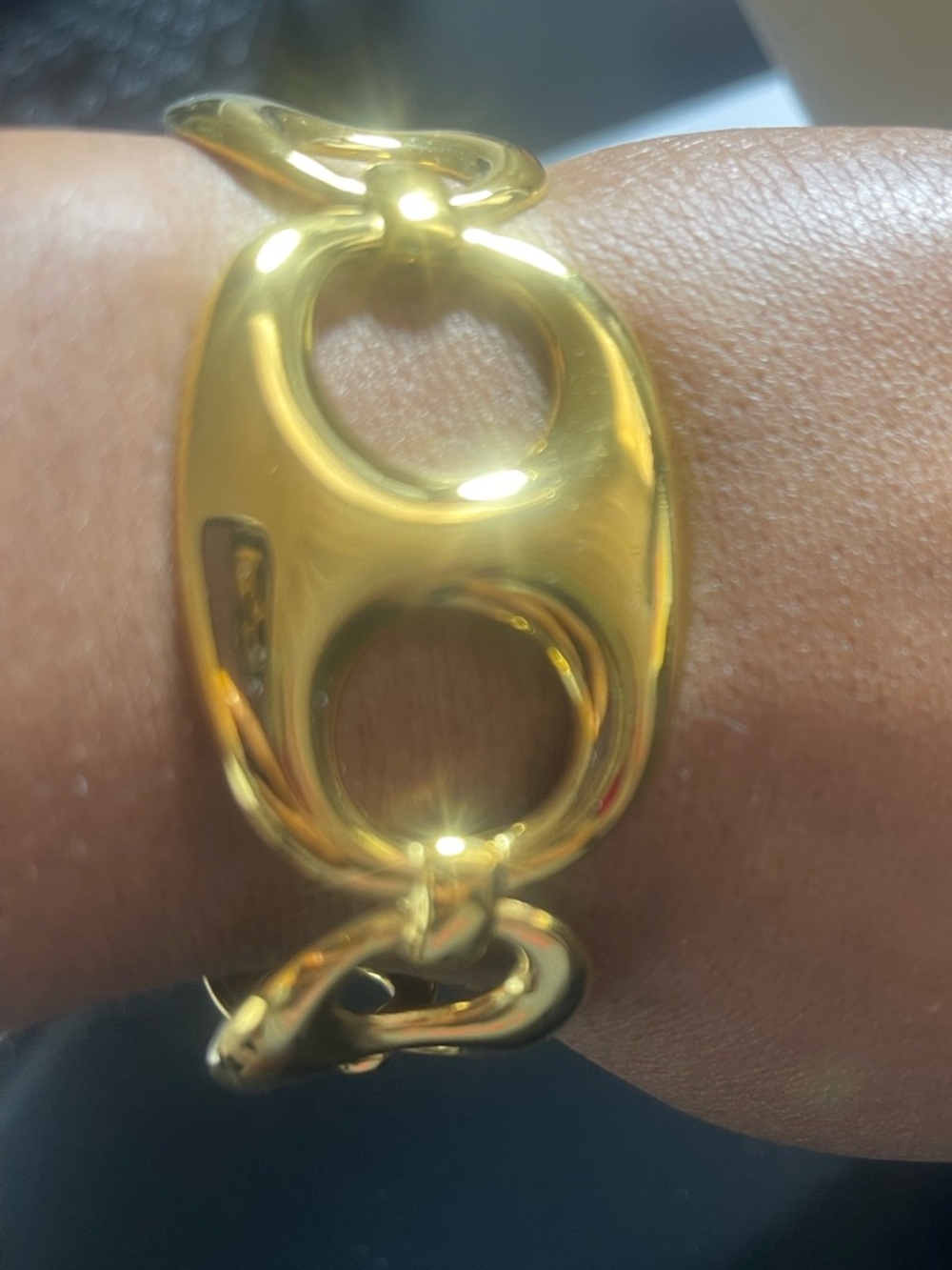Adjustable Gold Bangle - Picture 2 of 5